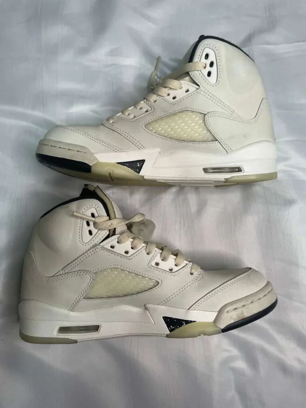 Air Jordan 5 Retro SE GS Sail Black Orewood Brown Size 6Y Youth